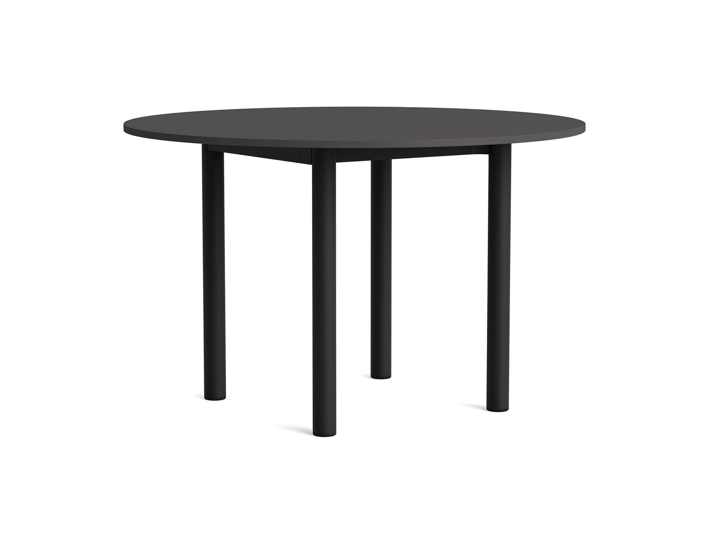 Annex Table Round by HAY - Diameter: 120 cm / Dark Grey Linoleum Top / Charcoal Aluminium Legs