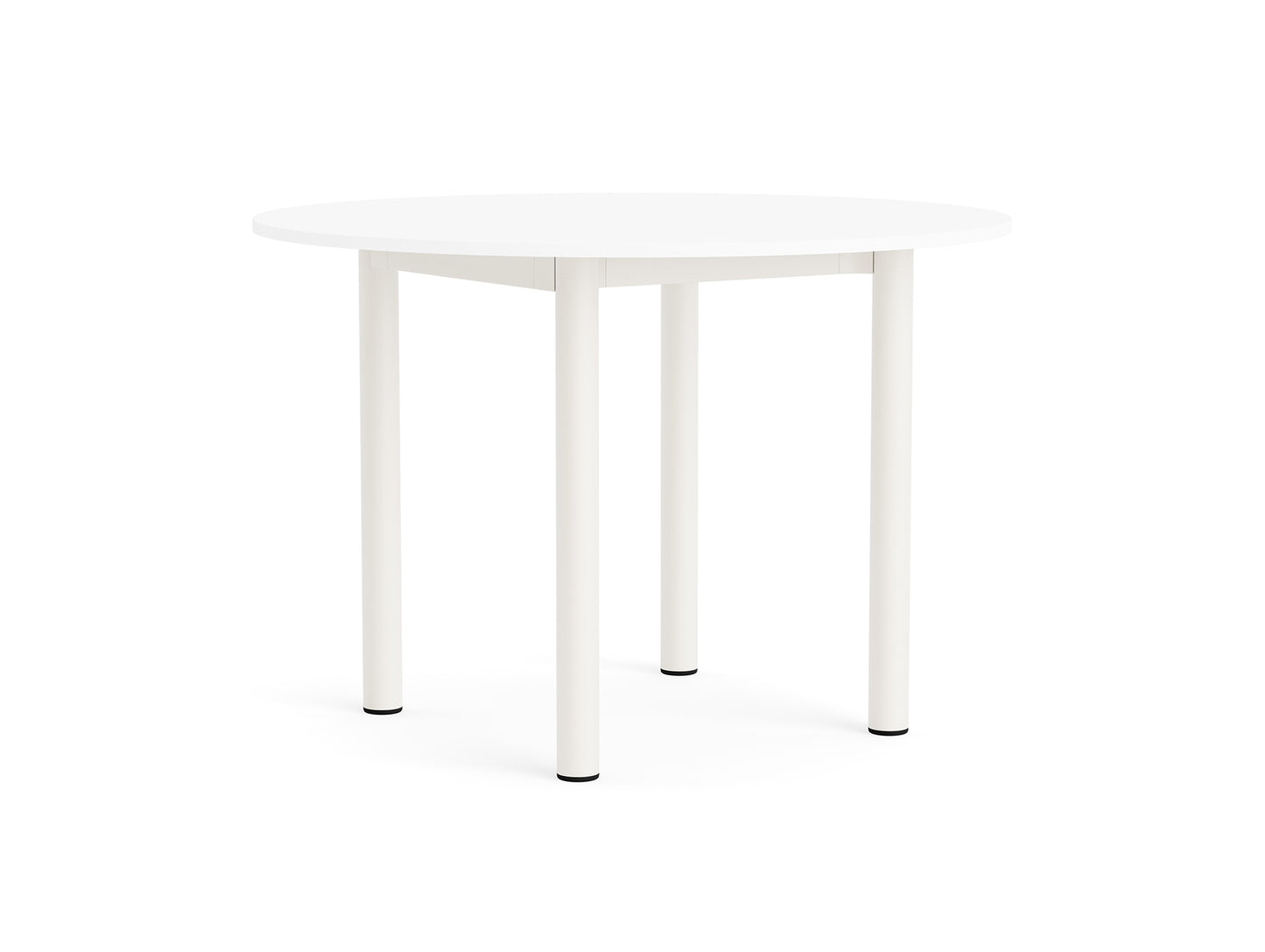 Annex Table Round by HAY - Diameter: 110 cm / White Laminate Top / Cream White Aluminium Legs