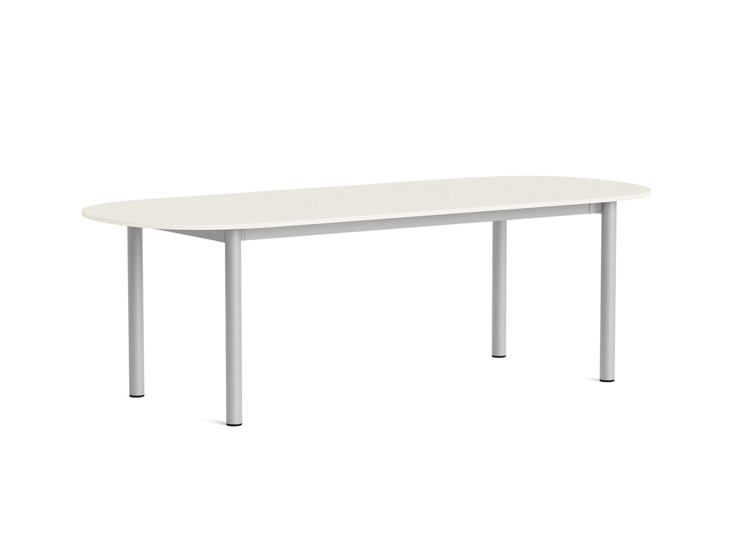 Annex Table Oblong by HAY - L240 cm / Cotton Cream Textile Composite Top / Anodised Aluminium Legs