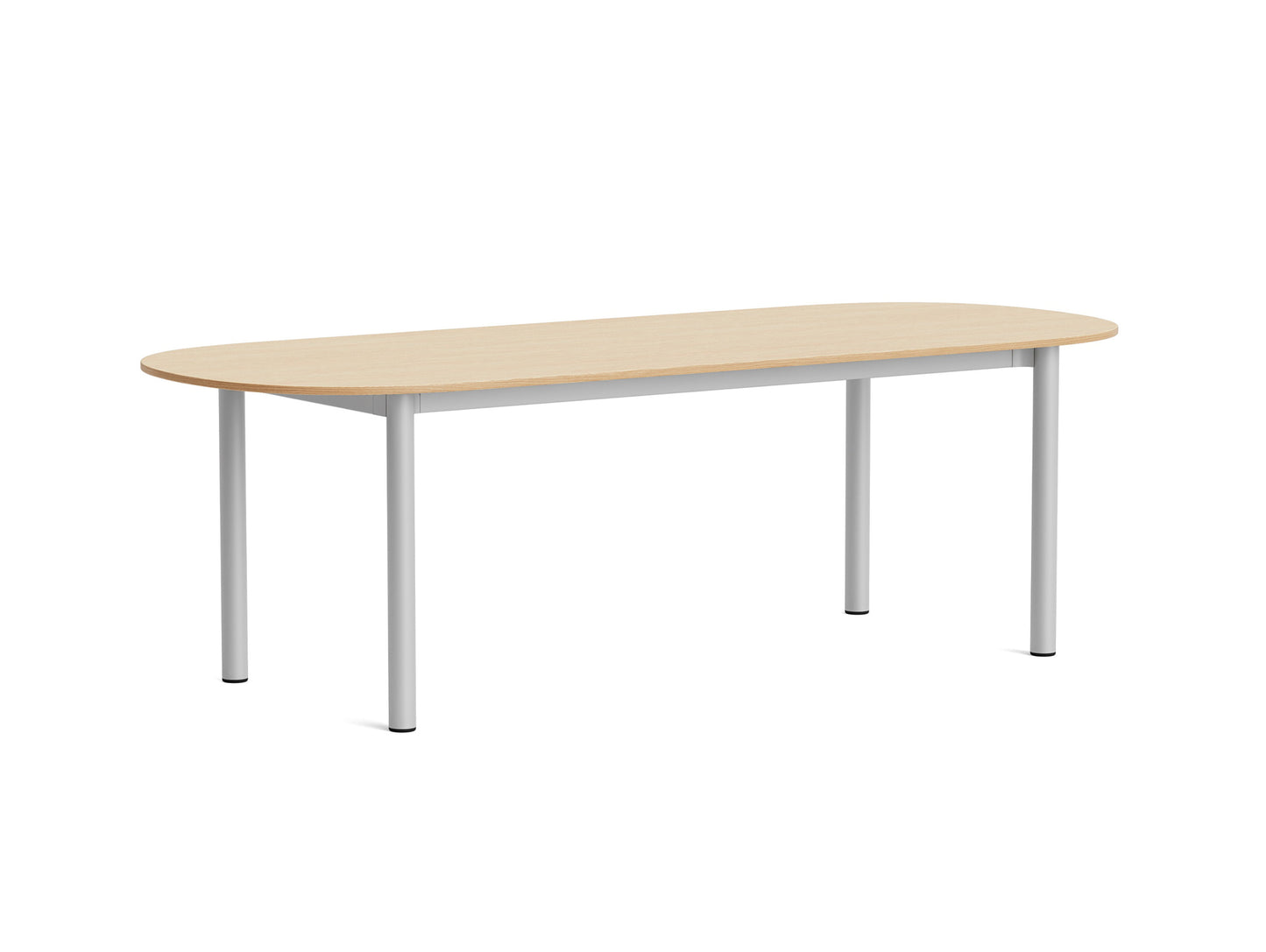 Annex Table Oblong by HAY - L240 cm / Oak Veneer Tabletop / Anodised Aluminium Legs