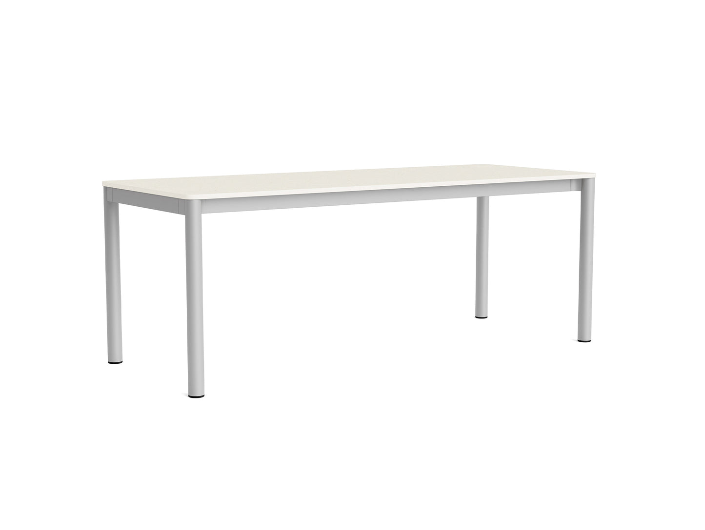 Annex Table Flush by HAY - L200 cm / Cotton Cream Textile Composite Top / Anodised Aluminium Legs