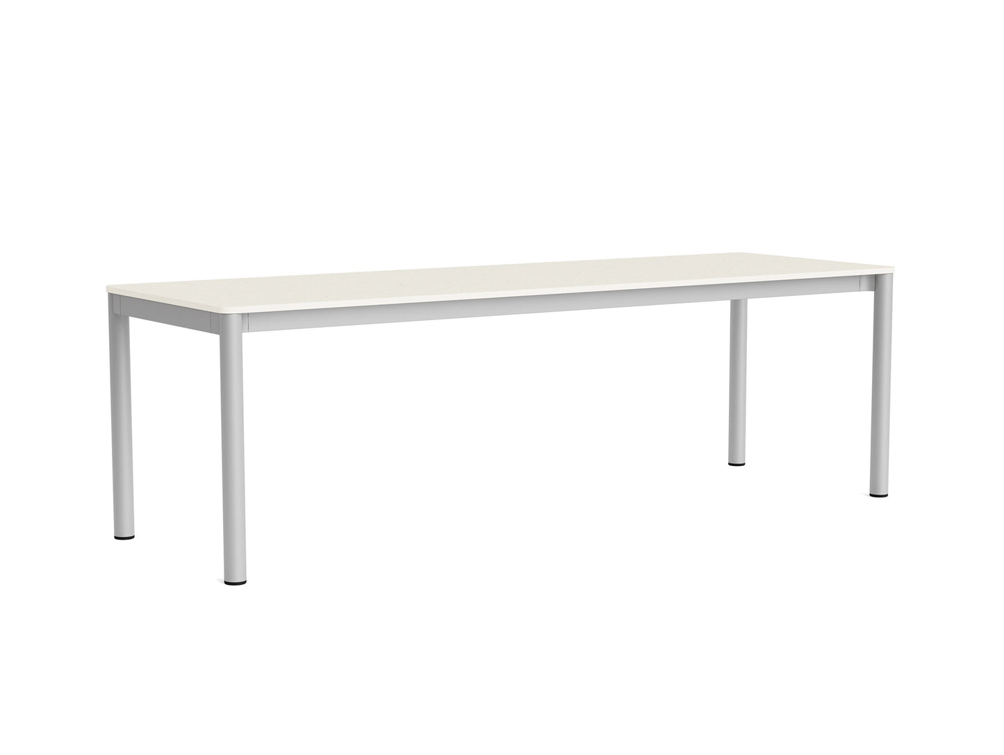 Annex Table Flush by HAY - L240 cm / Cotton Cream Textile Composite Top / Anodised Aluminium Legs