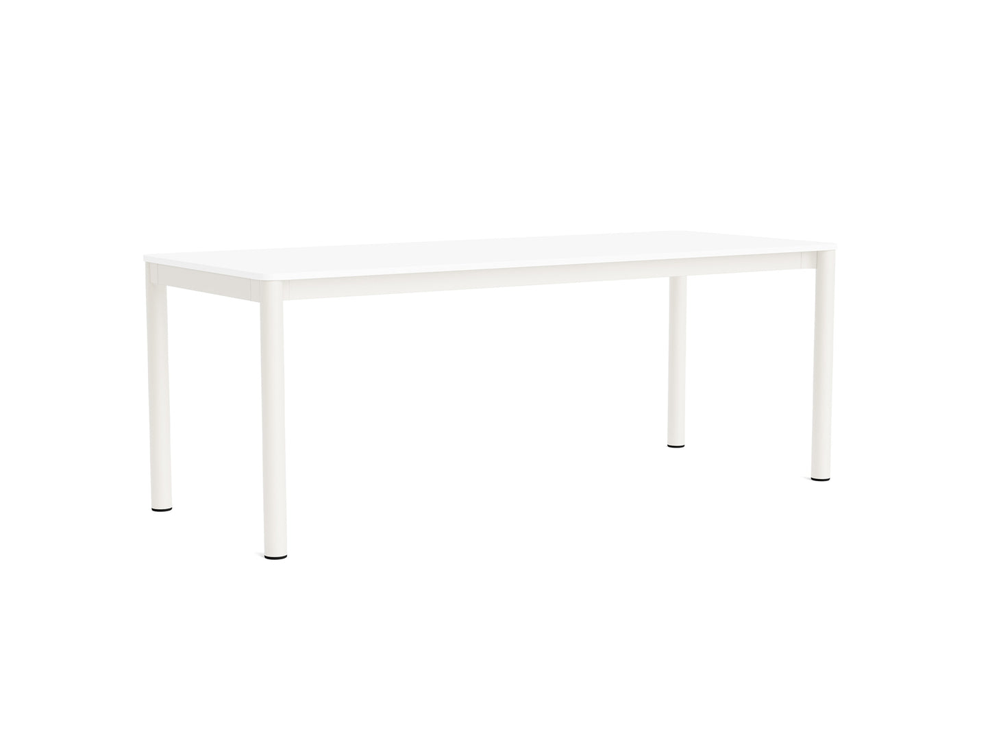 Annex Table Flush by HAY - L200 cm / White Laminate Top / Cream White Aluminium Legs