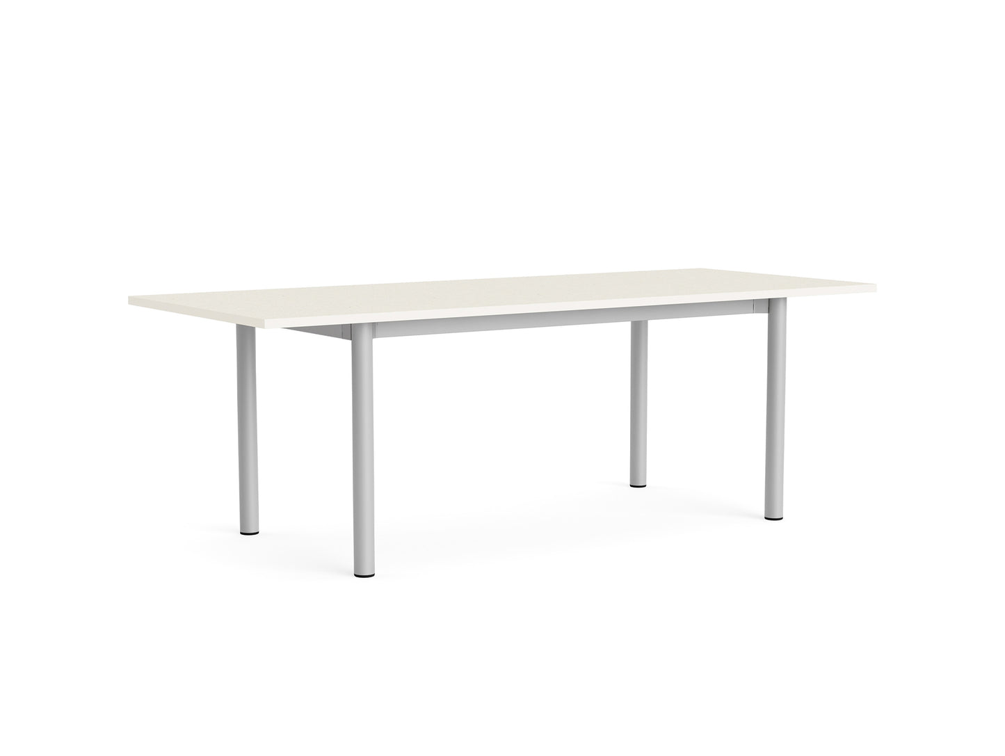 Annex Table Overhang by HAY - L220 cm / Cotton Cream Textile Composite Top / Anodised Aluminium Legs