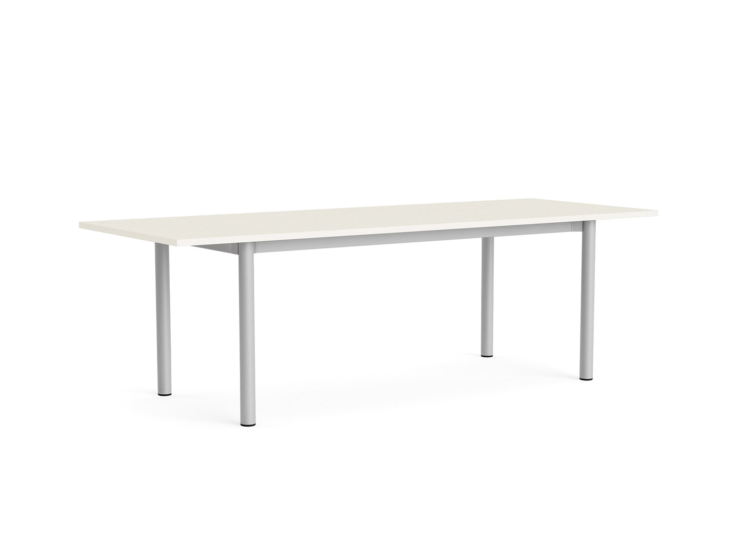 Annex Table Overhang by HAY - L240 cm / Cotton Cream Textile Composite Top / Anodised Aluminium Legs
