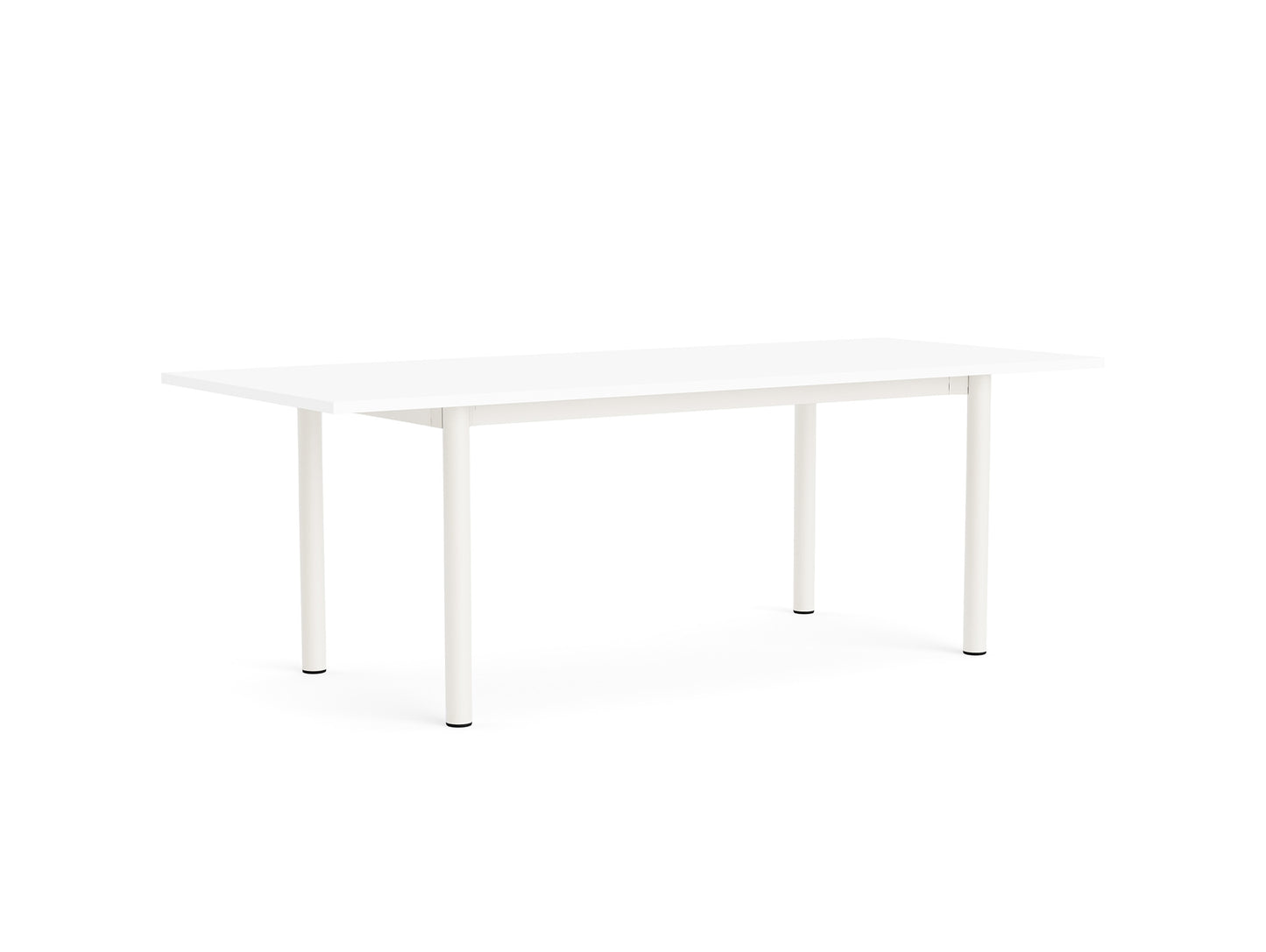 Annex Table Overhang by HAY - L220 cm / White Laminate Top / Cream White Aluminium Legs