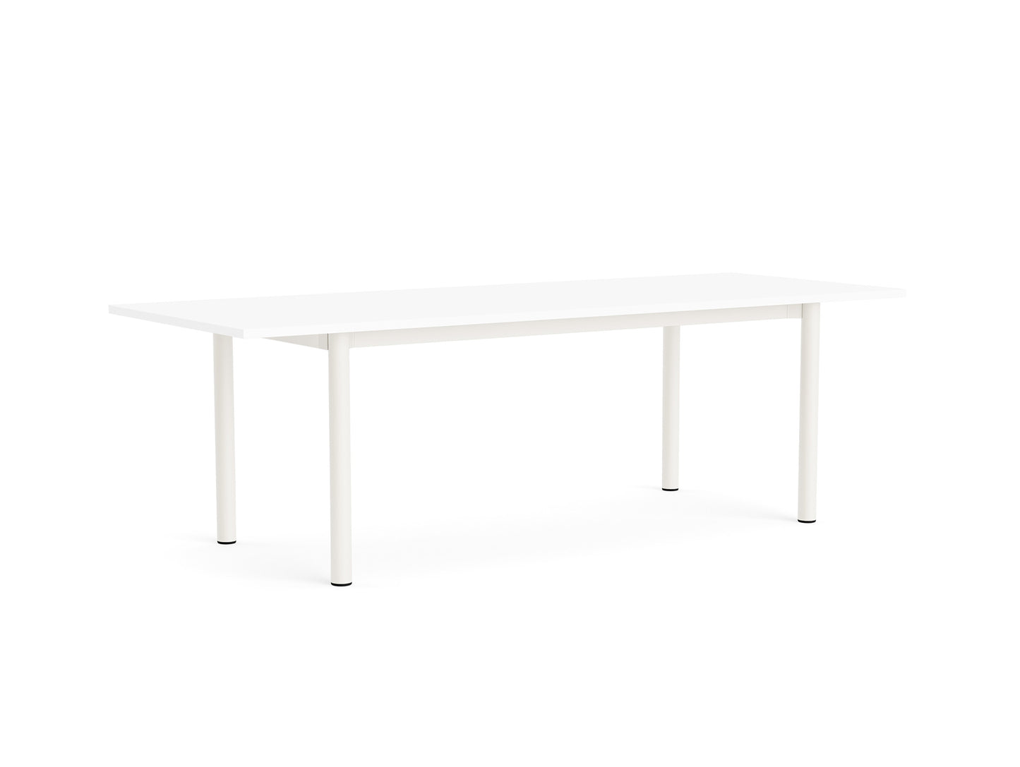 Annex Table Overhang by HAY - L240 cm / White Laminate Top / Cream White Aluminium Legs