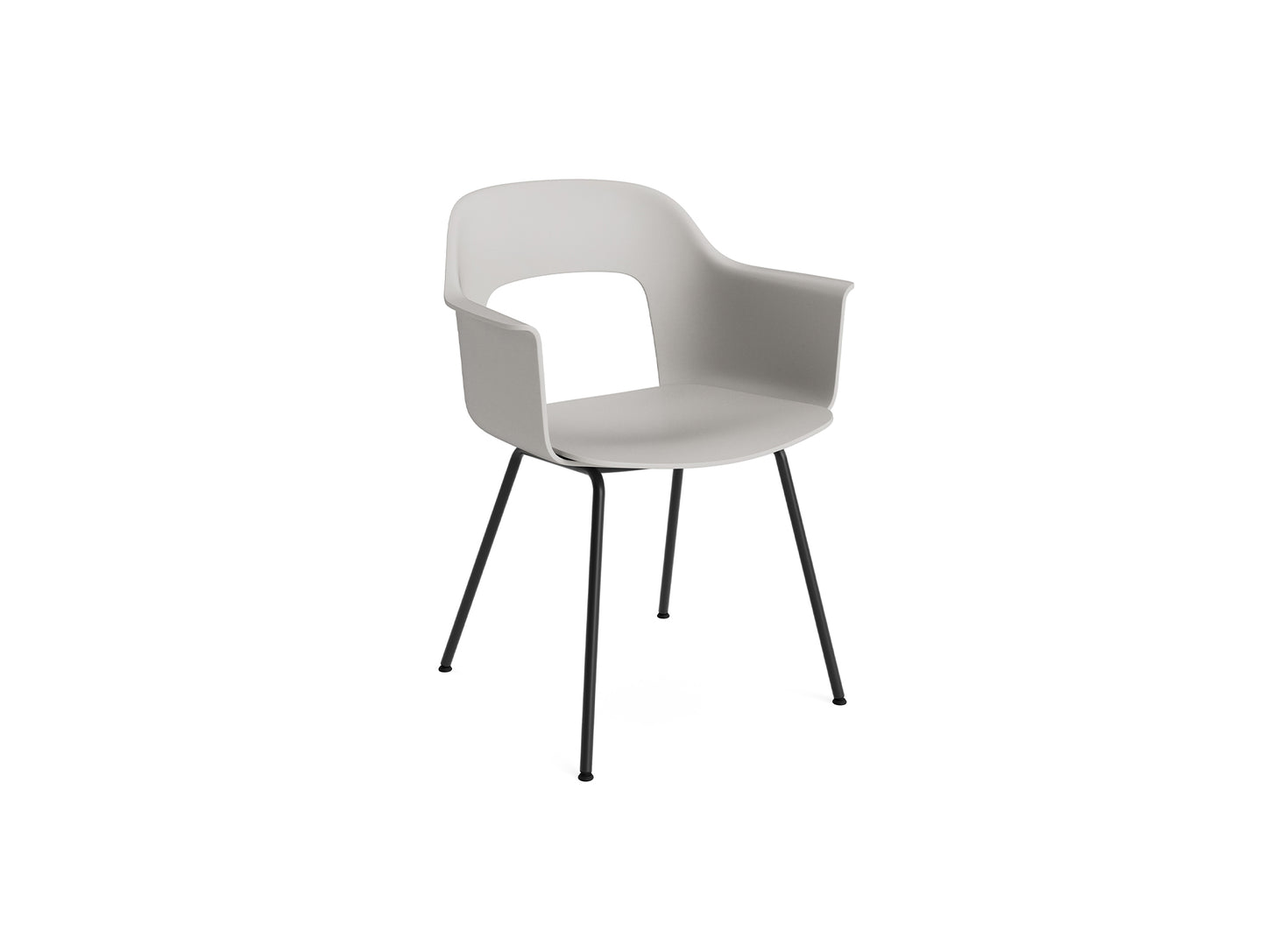 Layout Armchair 211 Metal Base by HAY - Black Steel Base / Sky Grey
