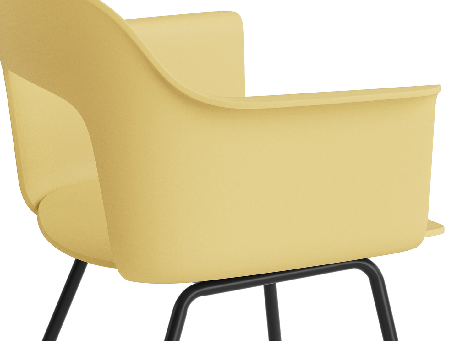 Layout Armchair 211 Metal Base by HAY - Black Steel Base / Biscotti