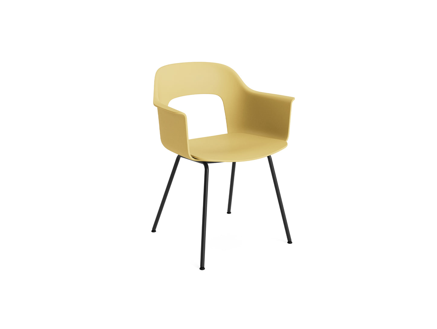 Layout Armchair 211 Metal Base by HAY - Black Steel Base / Biscotti