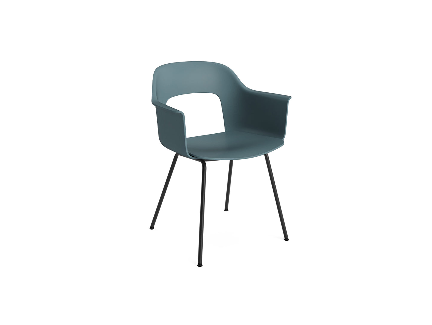 Layout Armchair 211 Metal Base by HAY - Black Steel Base / Ocean