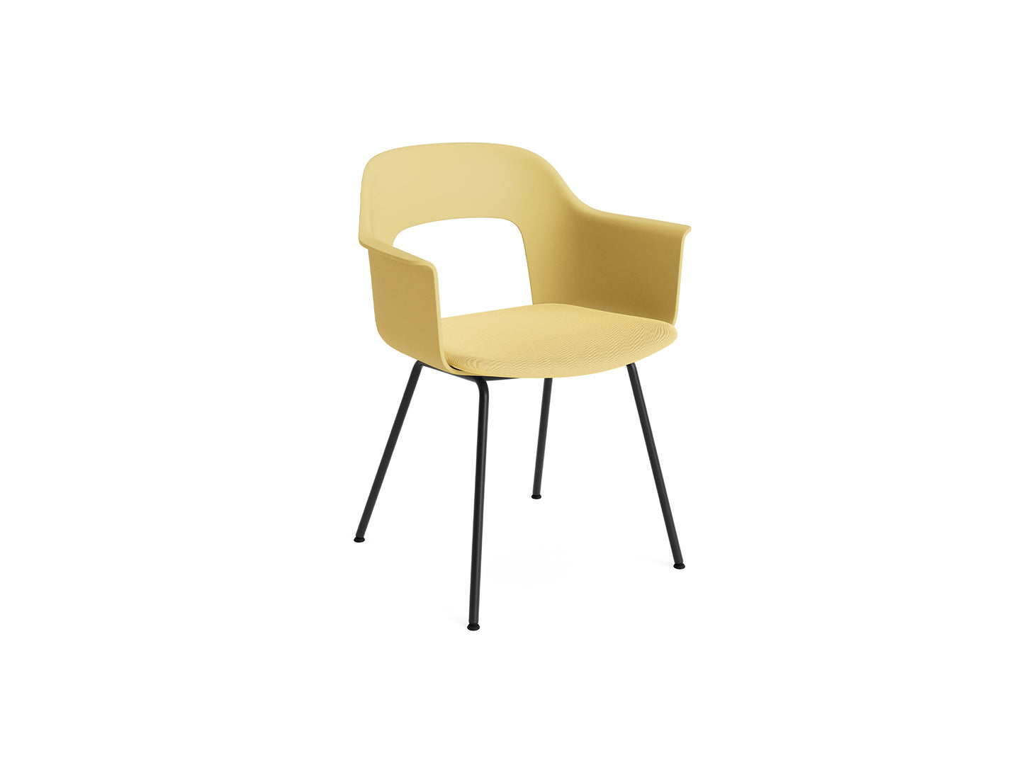 Layout Armchair Upholstered 213 Metal Base by HAY - Black Steel Base / Biscotti / Relate 431