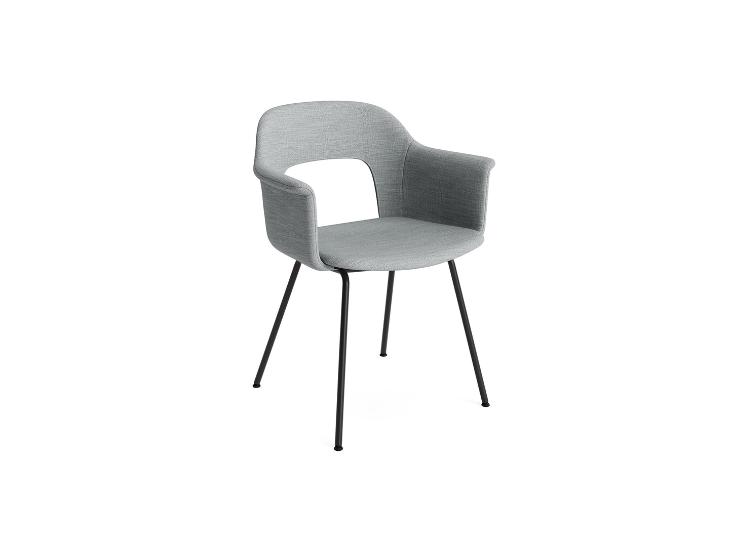 Layout Armchair Upholstered 214 Metal Base by HAY - Black Steel Base / Remix 3 123