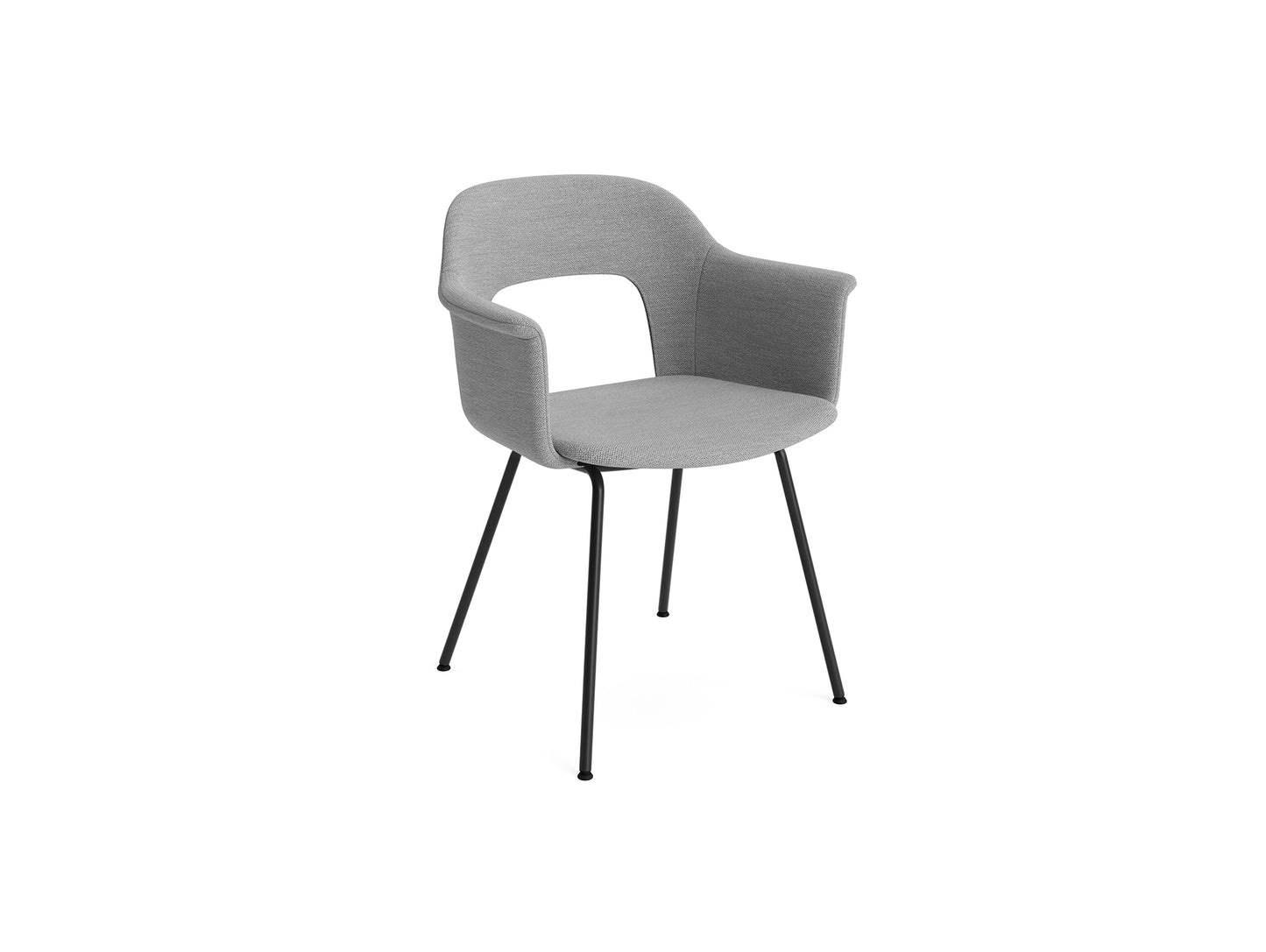Layout Armchair Upholstered 214 Metal Base by HAY - Black Steel Base / Mode 008