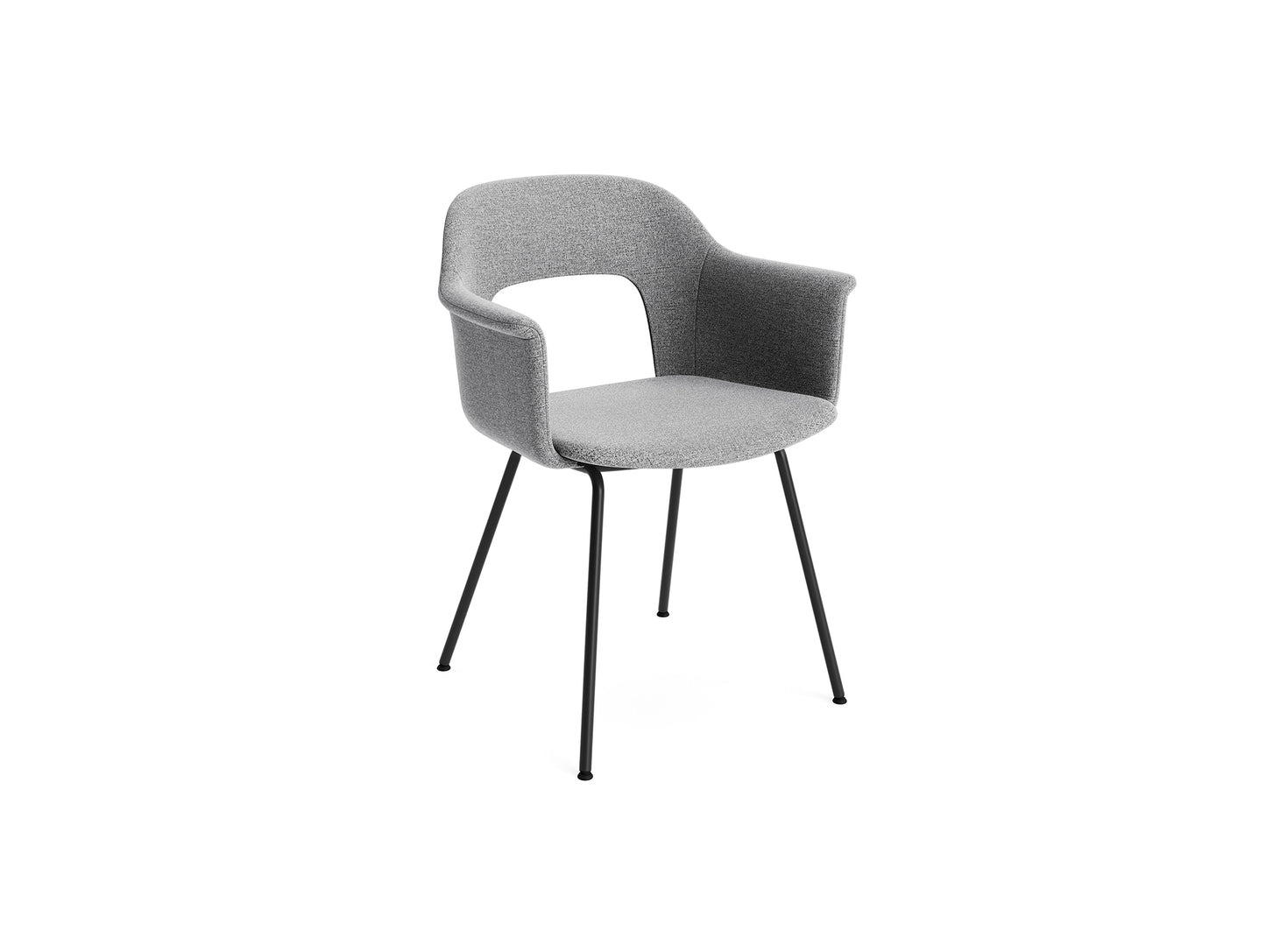 Layout Armchair Upholstered 214 Metal Base by HAY - Black Steel Base / Hallingdal 65 130