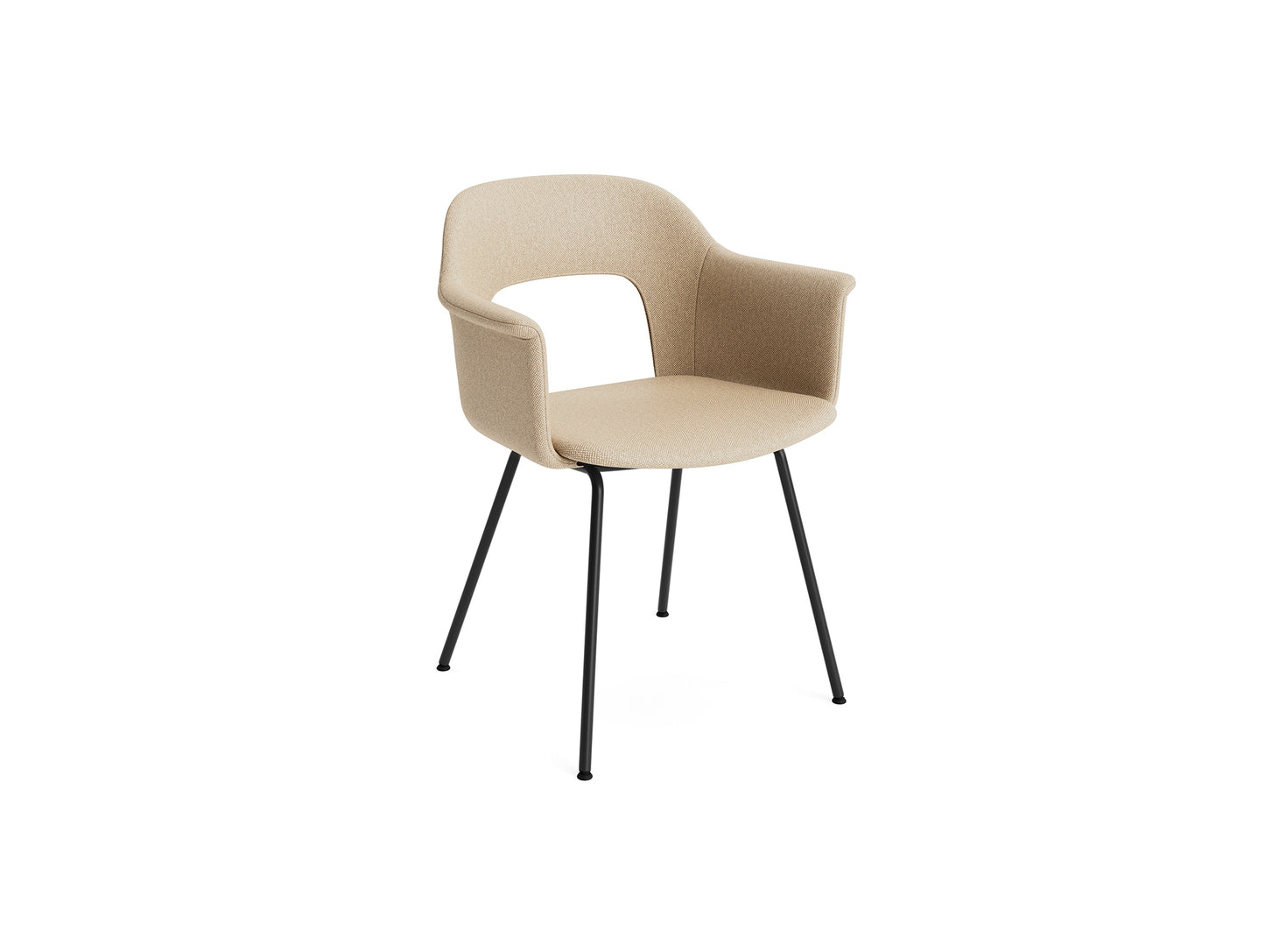 Layout Armchair Upholstered 214 Metal Base by HAY - Black Steel Base / Hallingdal 65 220