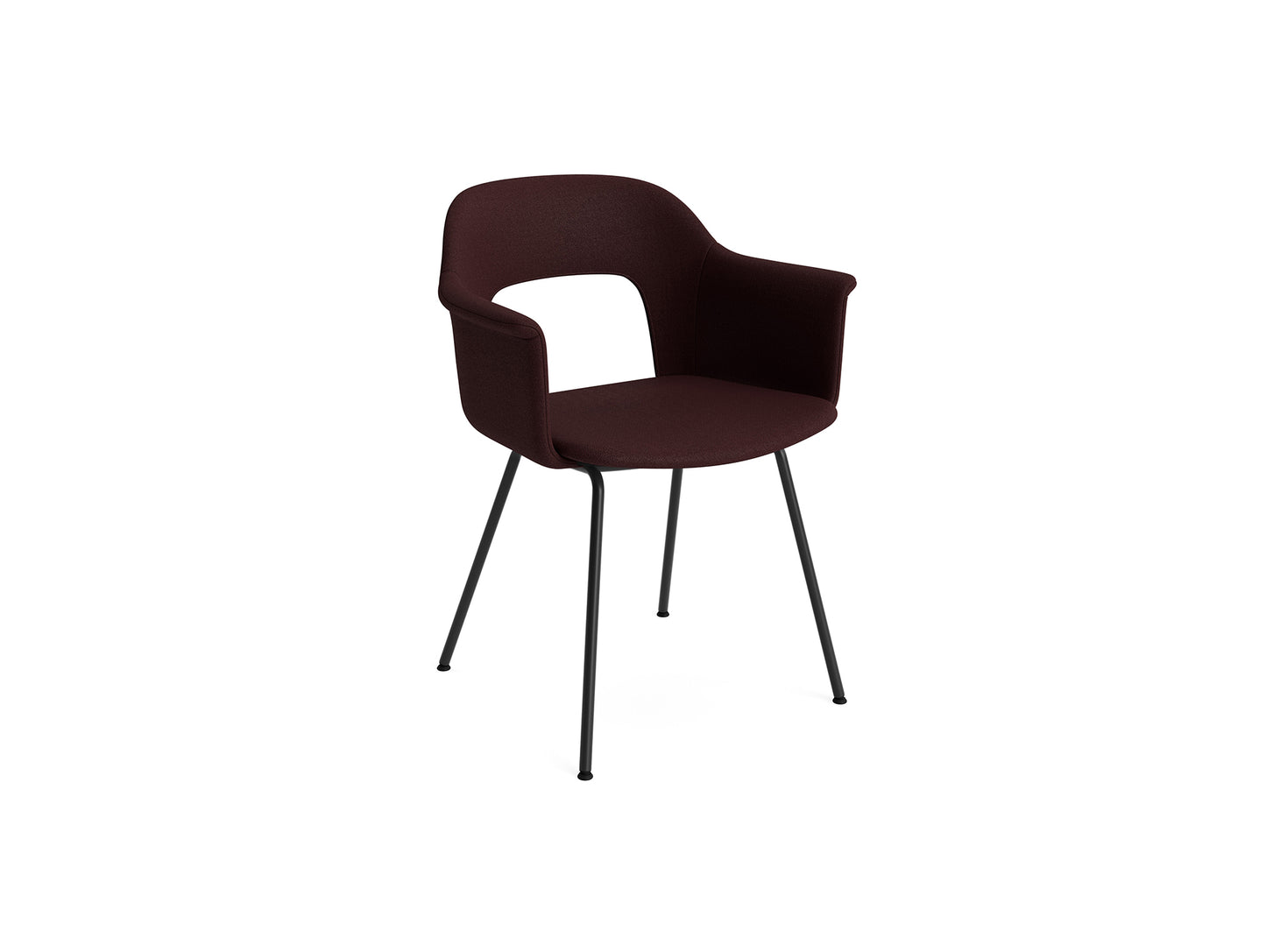 Layout Armchair Upholstered 214 Metal Base by HAY - Black Steel Base / Vidar 693