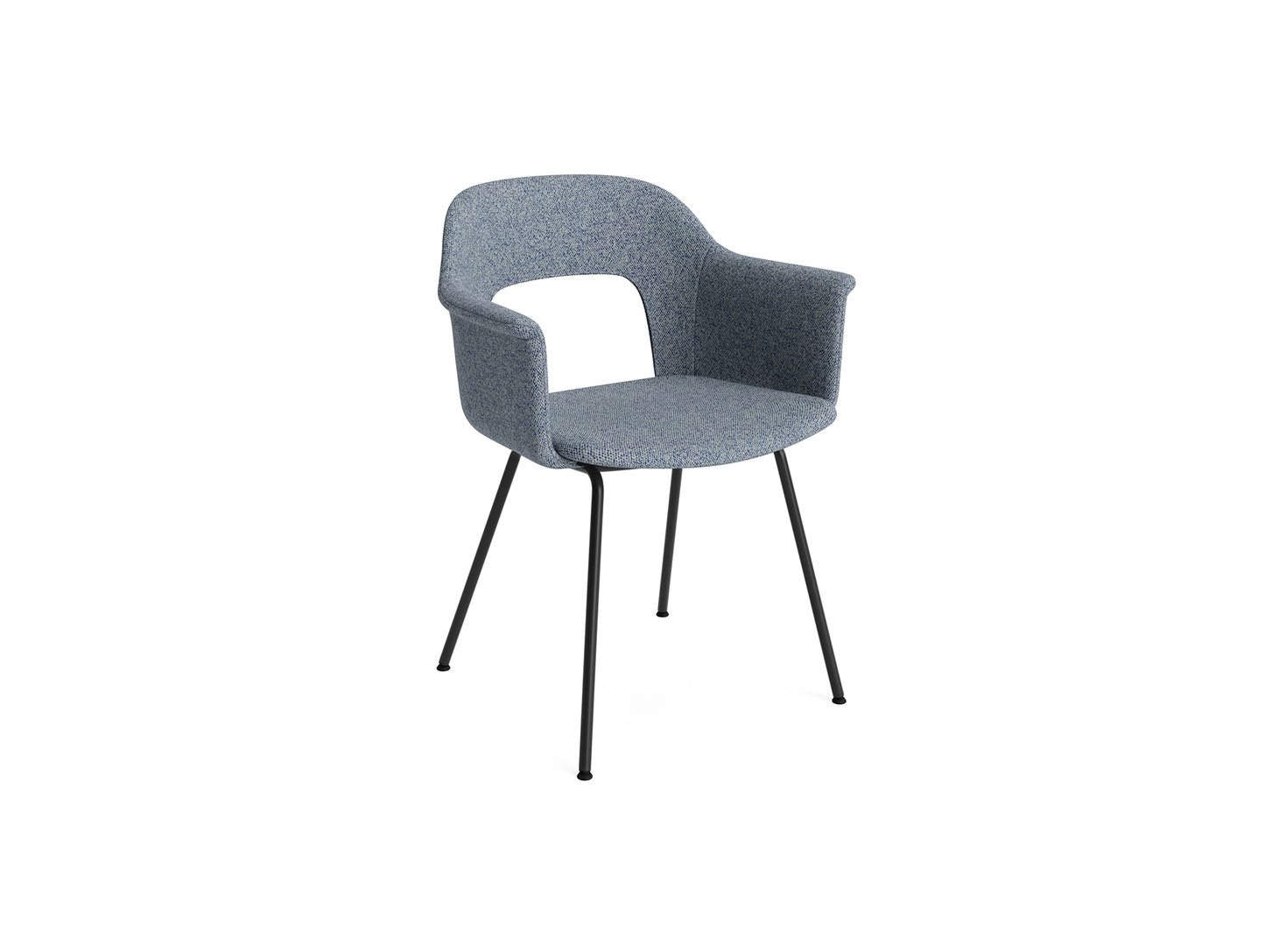 Layout Armchair Upholstered 214 Metal Base by HAY - Black Steel Base / Vanir 733