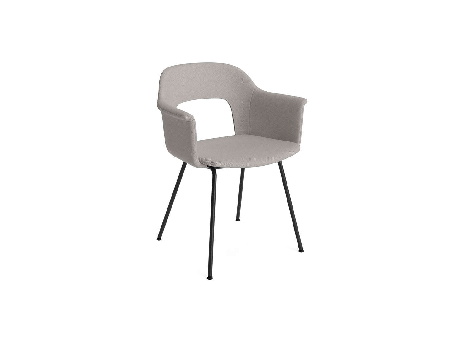 Layout Armchair Upholstered 214 Metal Base by HAY - Black Steel Base / Autumn 0101