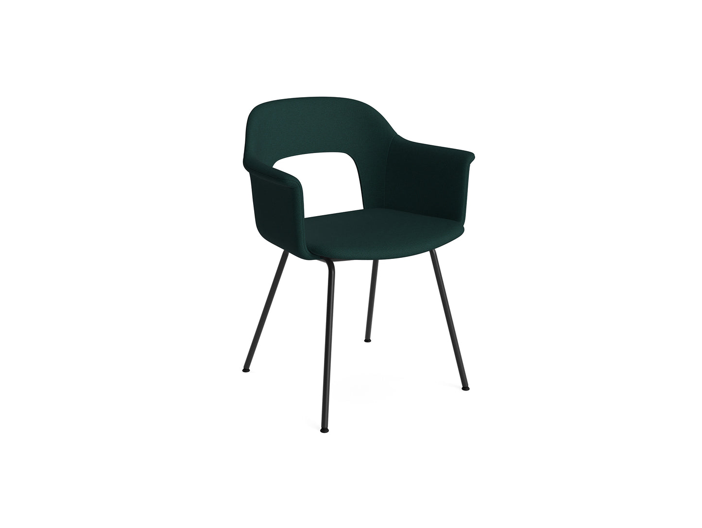 Layout Armchair Upholstered 214 Metal Base by HAY - Black Steel Base / Autumn 0971
