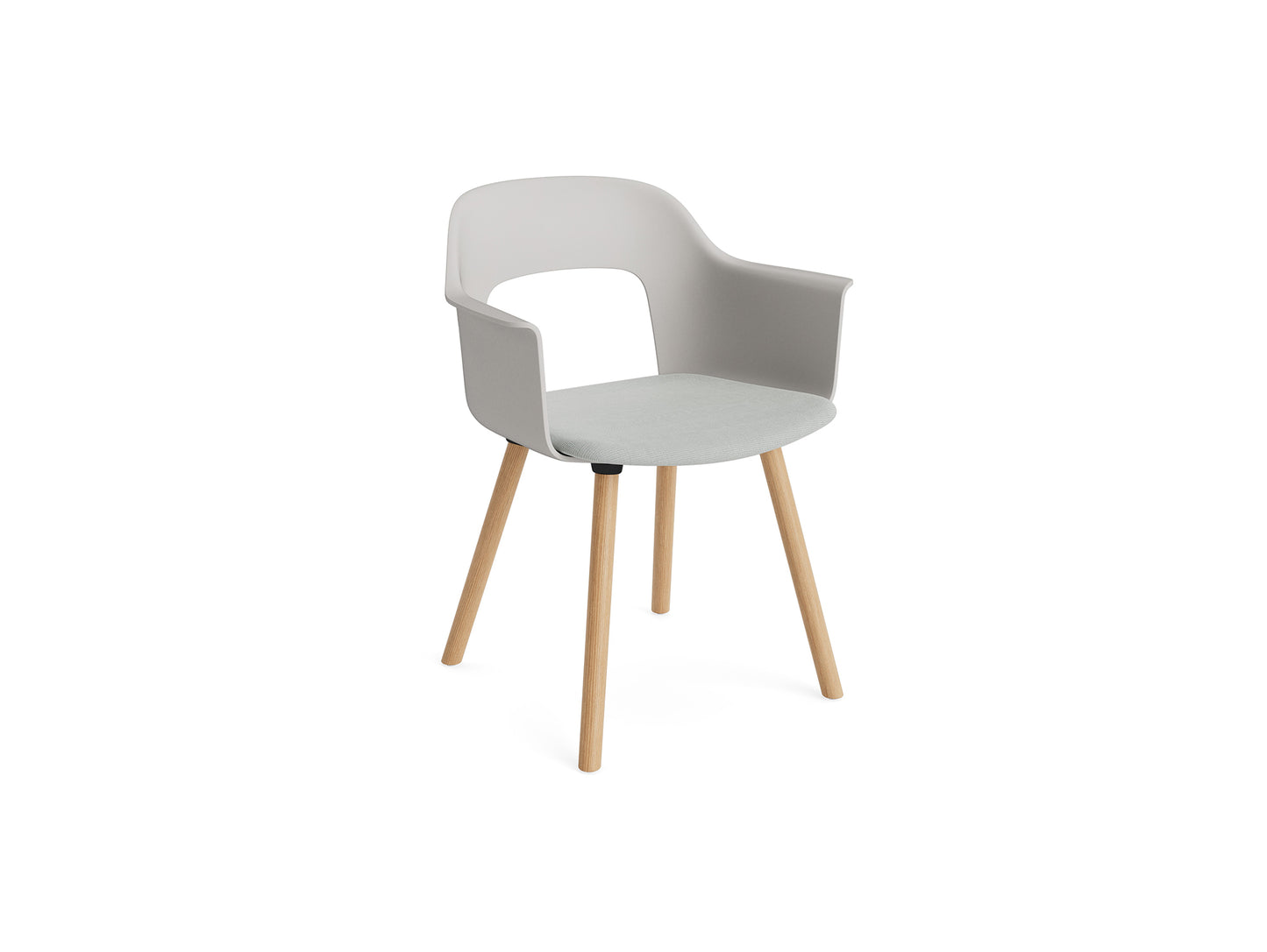 Layout Armchair 223 by HAY - Lacquered Oak Base / Sky Grey Shell / Naveli 113