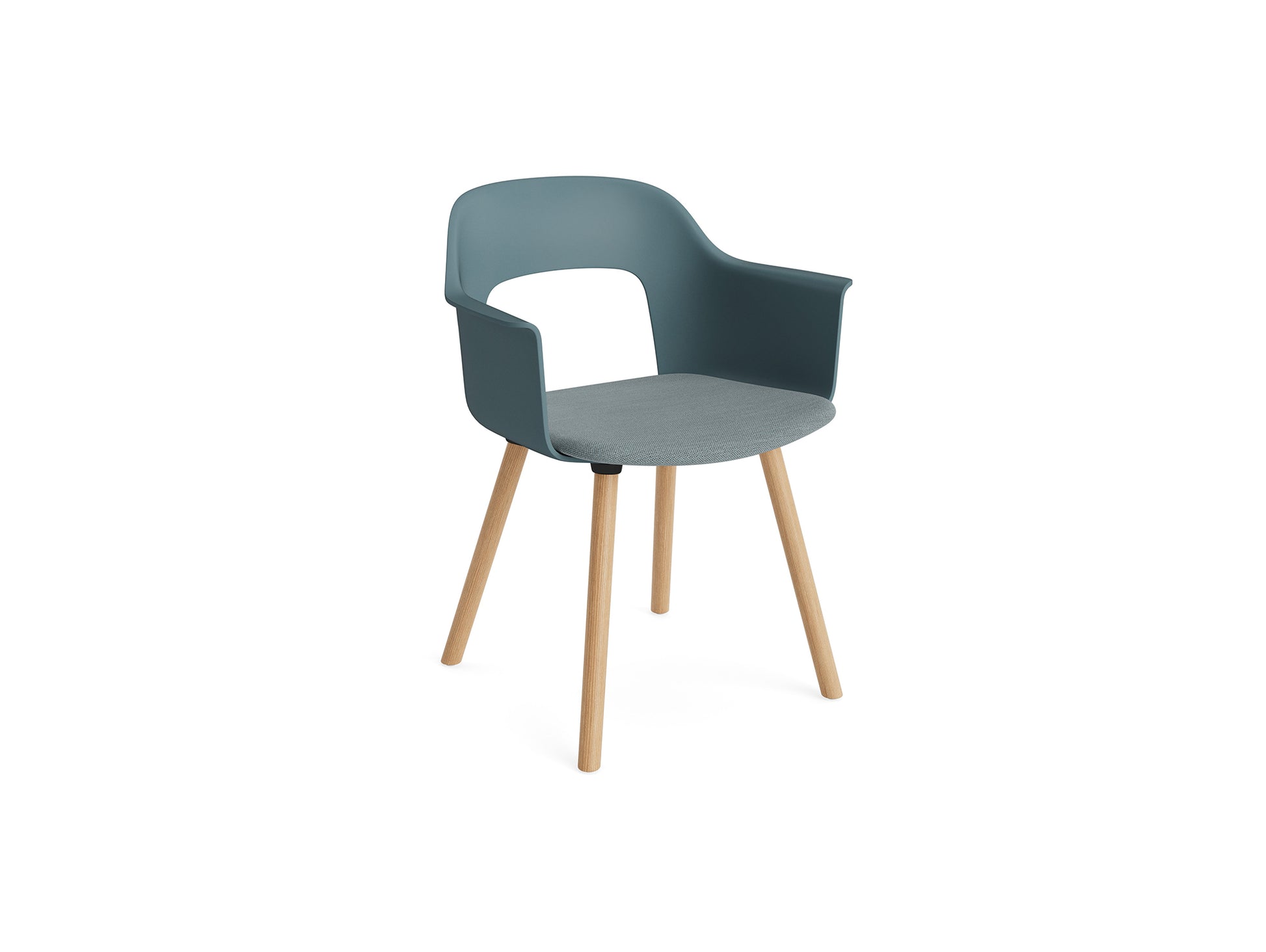 Layout Armchair 223 by HAY - Lacquered Oak Base /  Ocean Shell / Mode 045