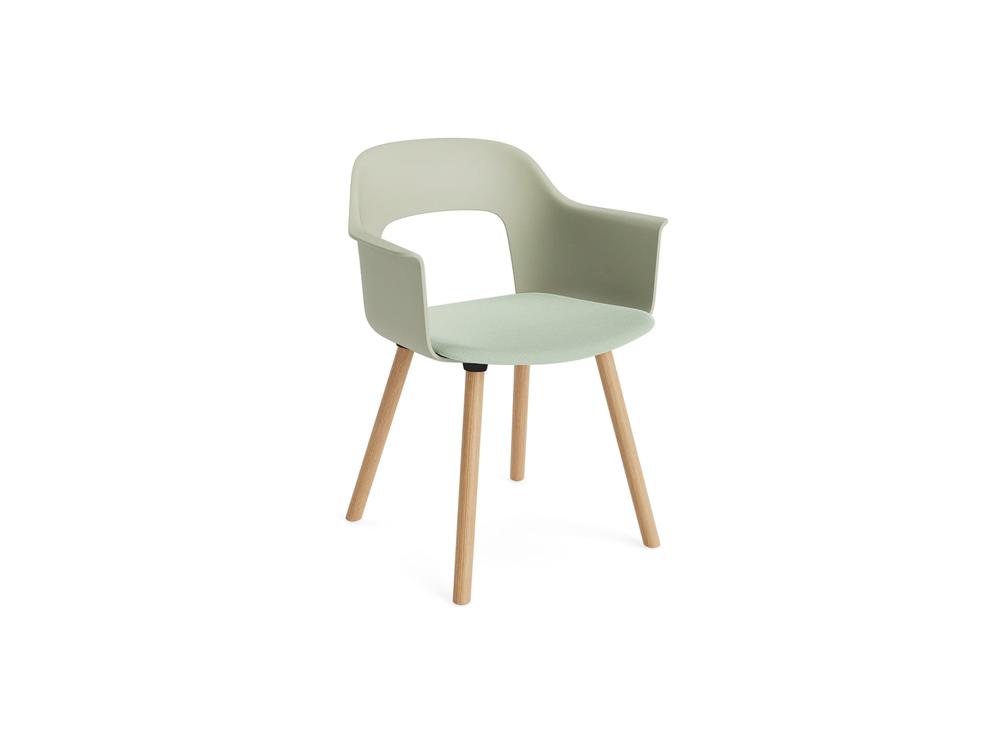 Layout Armchair 223 by HAY - Lacquered Oak Base / Pastel Green Shell / Relate 921