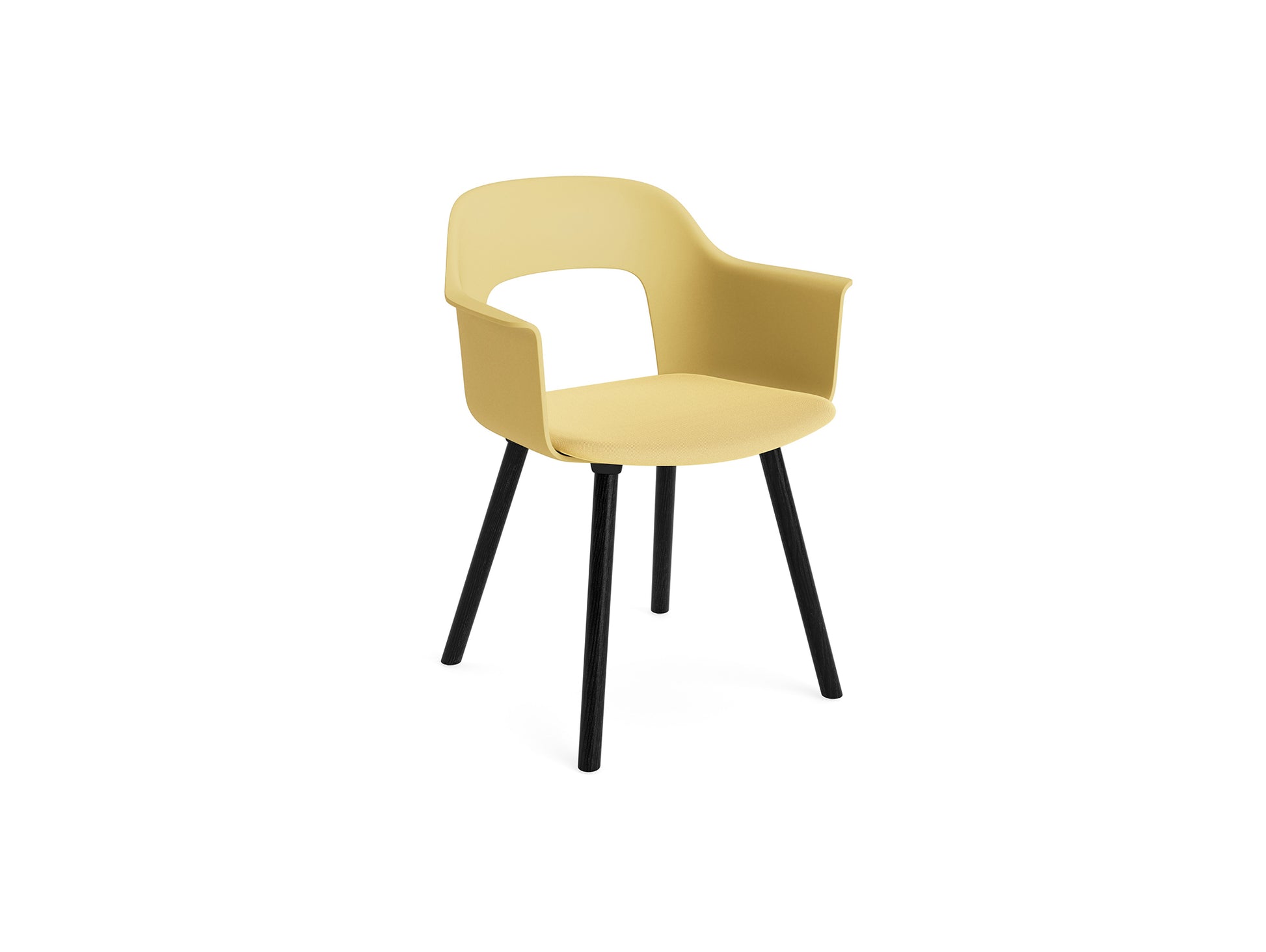 Layout Armchair 223 by HAY - Black Lacquered Oak Base / Biscotti Shell / Relate 431