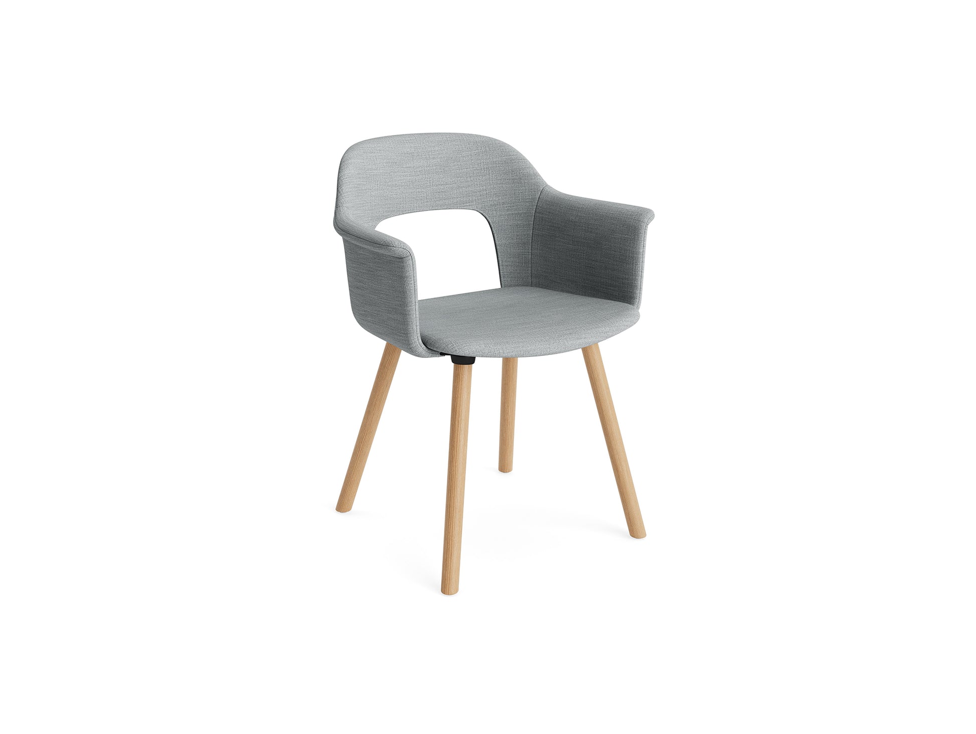 Layout Armchair 224 by HAY - Lacquered Oak Base / Remix 3 123