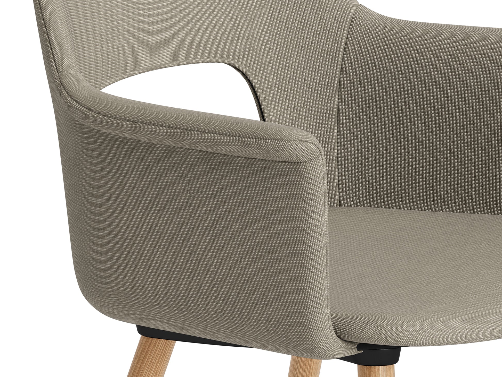 Layout Armchair 224 by HAY - Lacquered Oak Base / Naveli 133