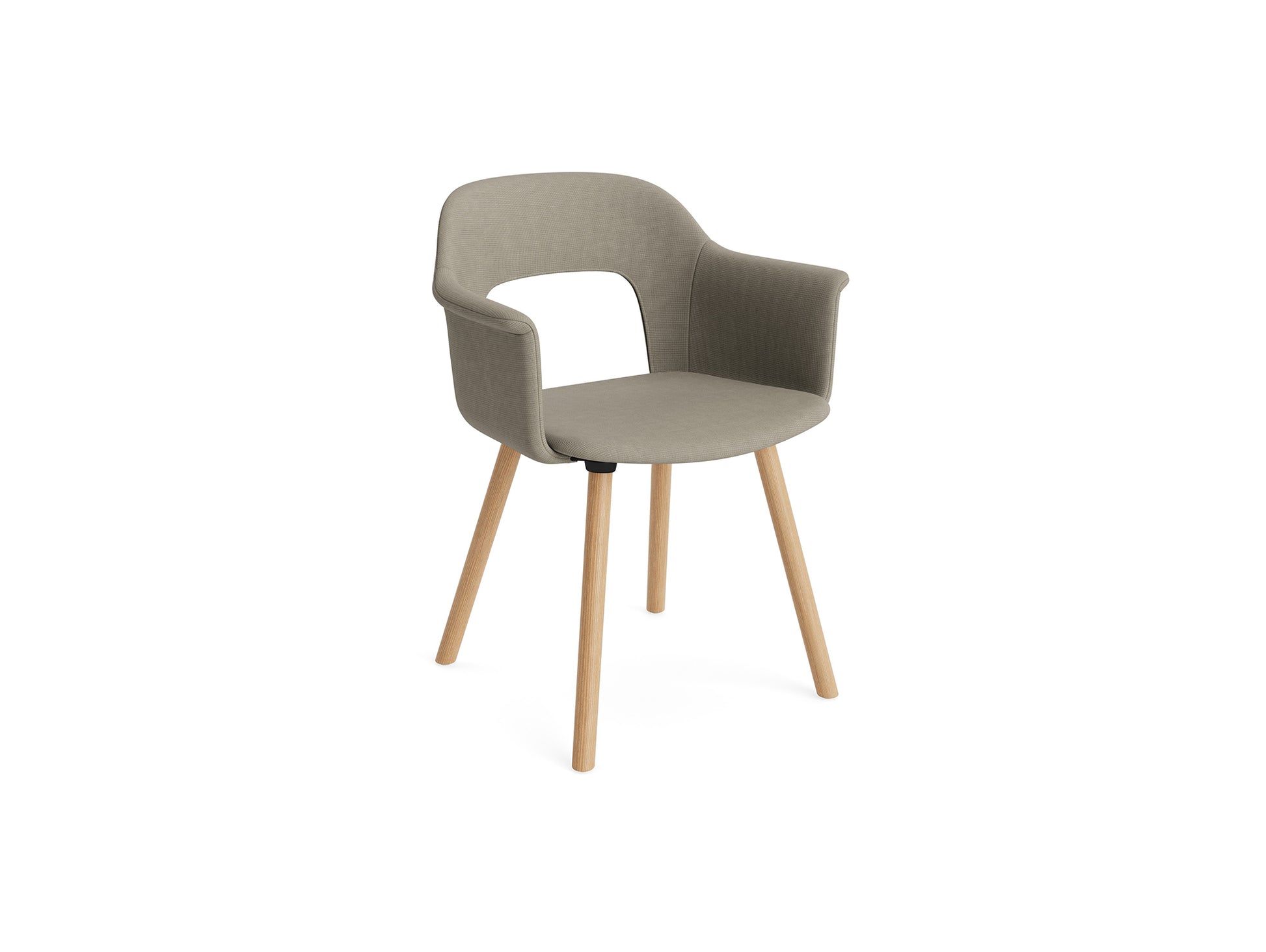 Layout Armchair 224 by HAY - Lacquered Oak Base / Naveli 133