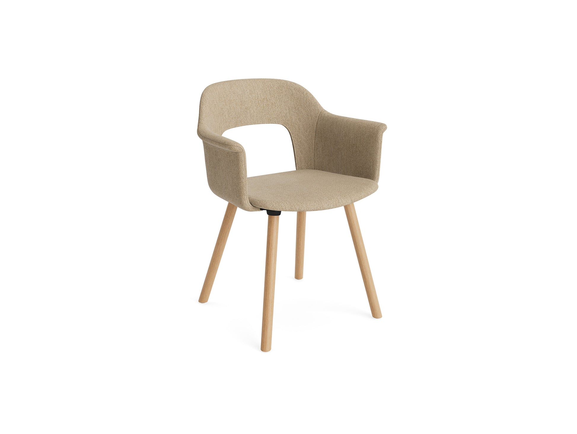 Layout Armchair 224 by HAY - Lacquered Oak Base / Turf Sand