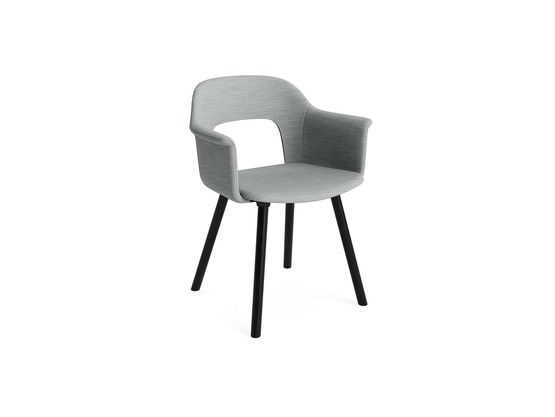 Layout Armchair 224 by HAY - Black Lacquered Oak Base / Remix 3 123