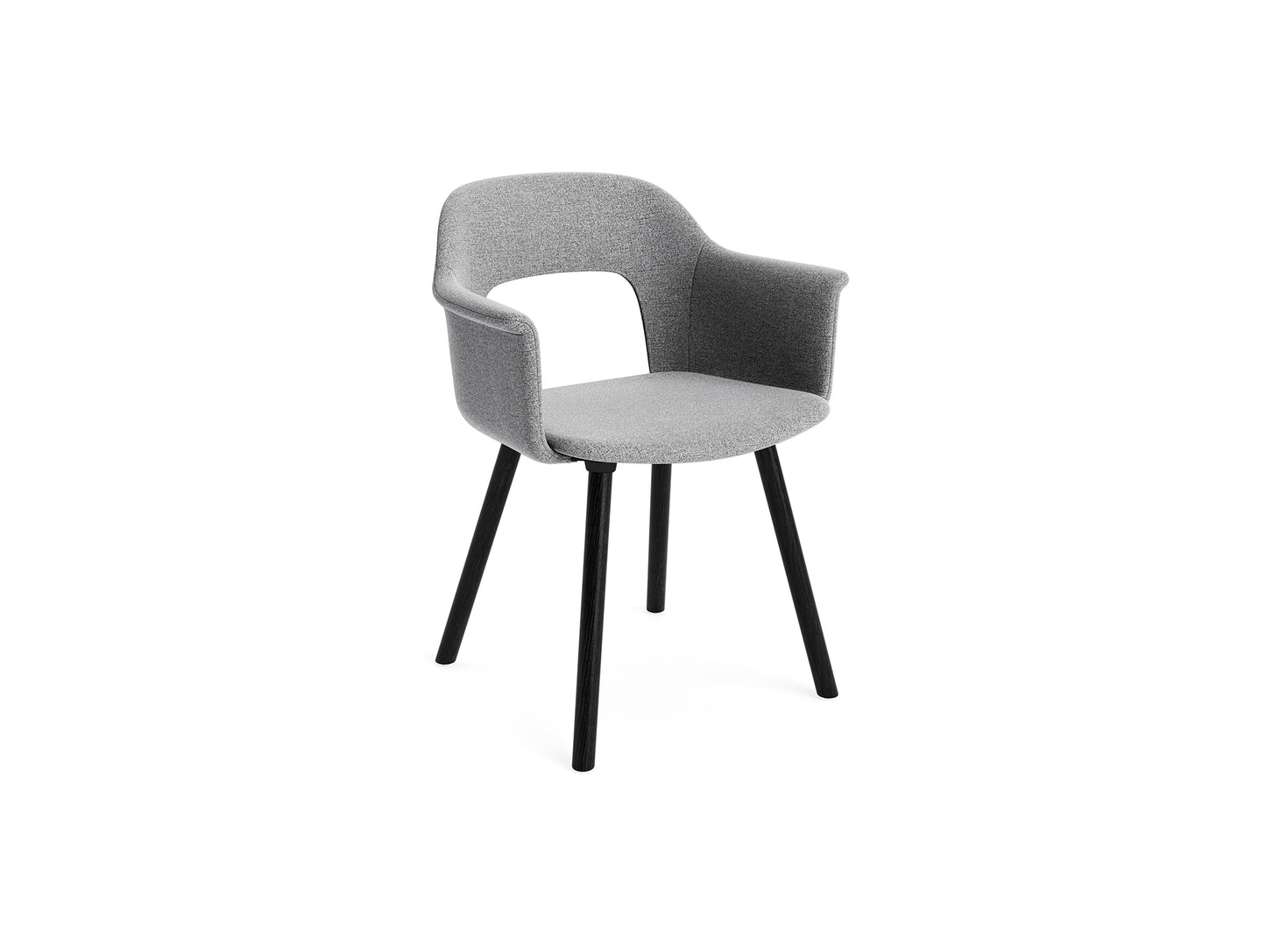 Layout Armchair 224 by HAY - Black Lacquered Oak Base / Hallingdal 65 130