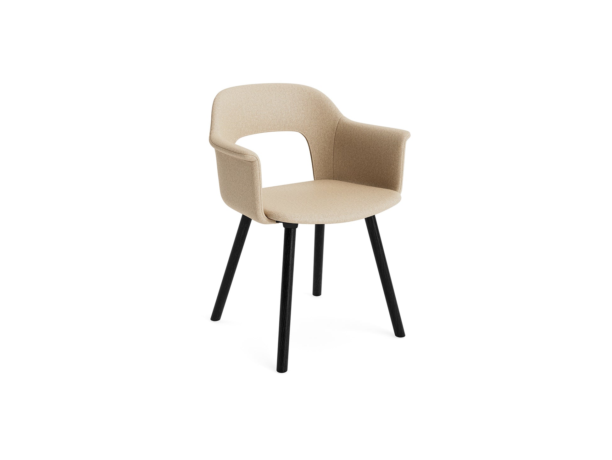 Layout Armchair 224 by HAY - Black Lacquered Oak Base / Hallingdal 65 220