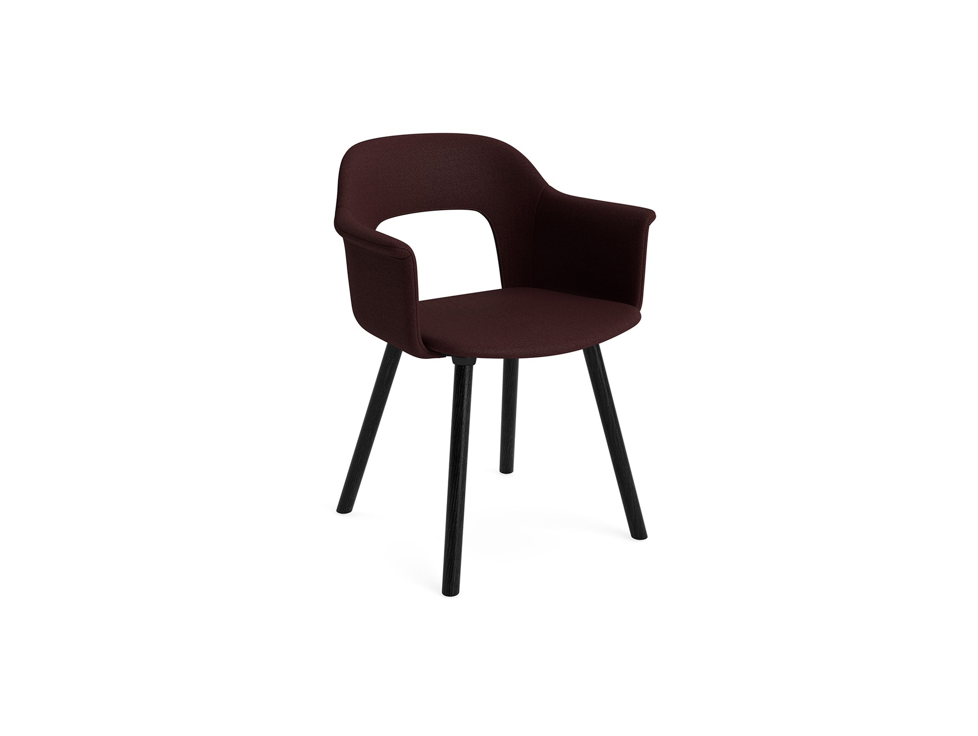 Layout Armchair 224 by HAY - Black Lacquered Oak Base / Vidar 693