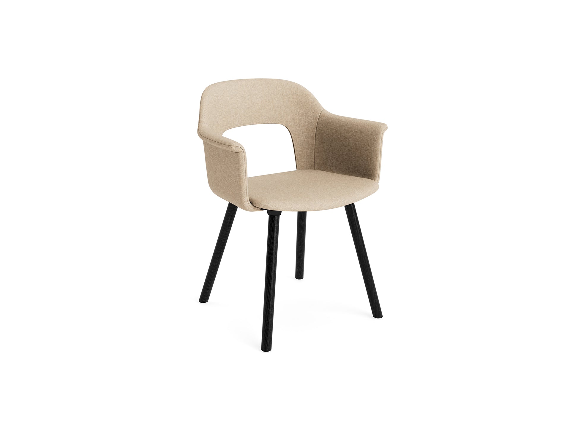 Layout Armchair 224 by HAY - Black Lacquered Oak Base / Metaphor 035