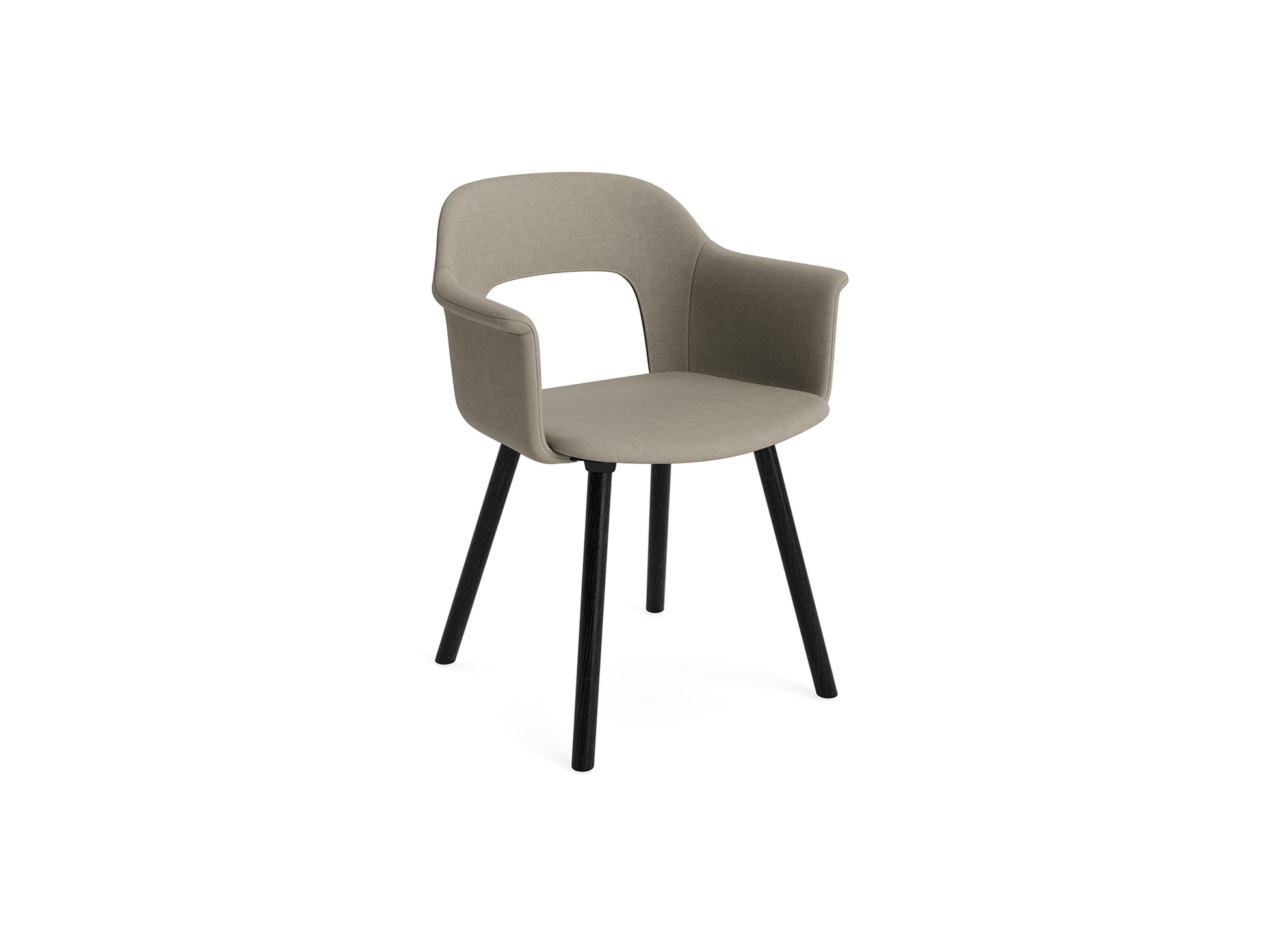 Layout Armchair 224 by HAY - Black Lacquered Oak Base / Naveli 133