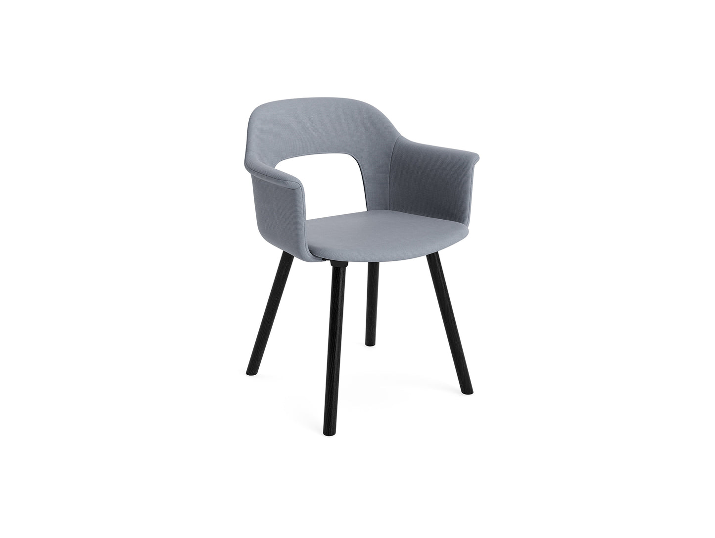 Layout Armchair 224 by HAY - Black Lacquered Oak Base / Naveli 143