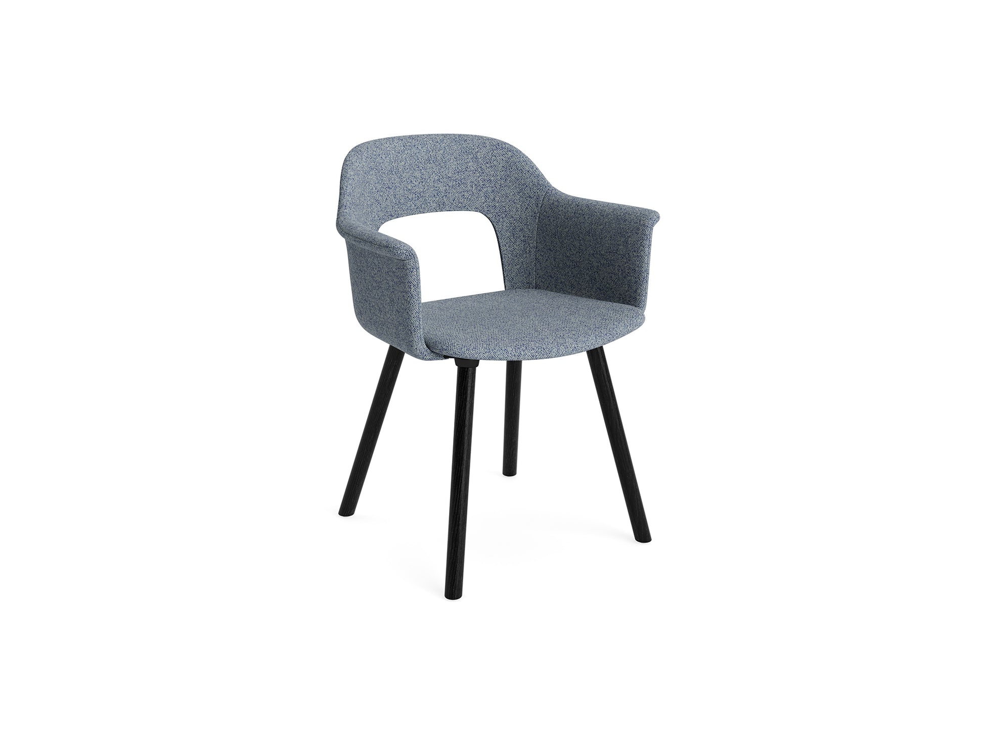 Layout Armchair 224 by HAY - Black Lacquered Oak Base / Vanir 733