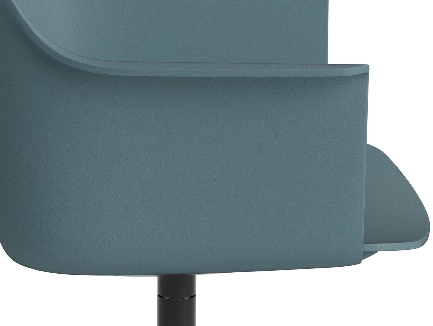 Layout Armchair 231 Swivel Base by HAY - Black Aluminium Base / Ocean