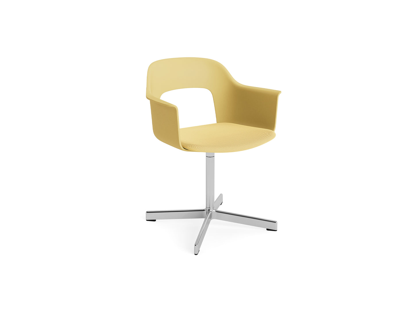 Layout Armchair 233 - Swivel Base by HAY - Polished Aluminium Base / Biscotti / Relate 431