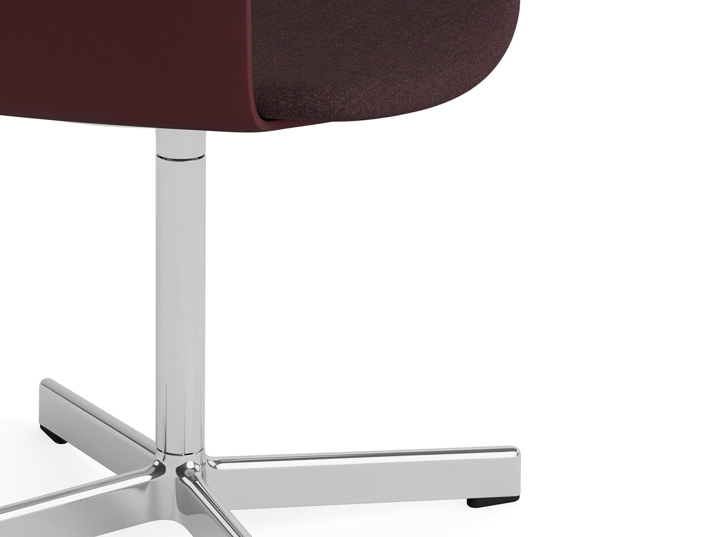Layout Armchair 233 - Swivel Base by HAY - Polished Aluminium Base / Bordeaux / Remix 373