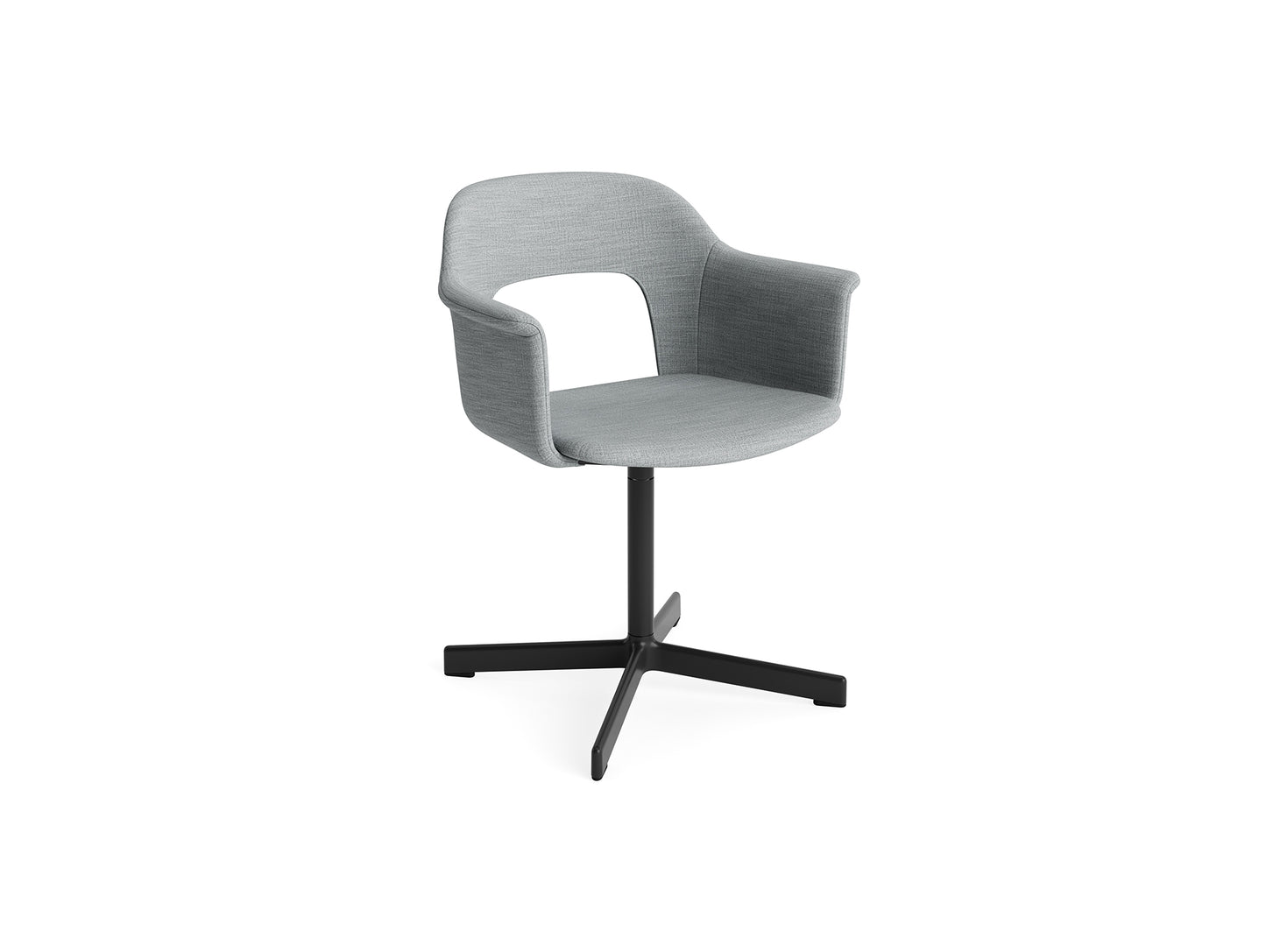 Layout Armchair 234 - Swivel Base by HAY - Black Aluminium Base / Remix 123