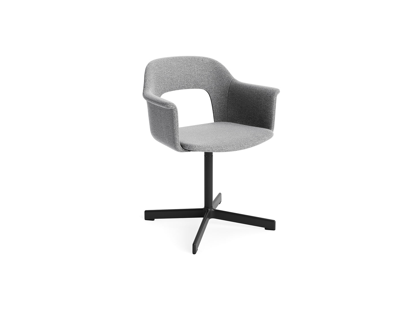 Layout Armchair 234 - Swivel Base by HAY - Black Aluminium Base / Hallingdal 130