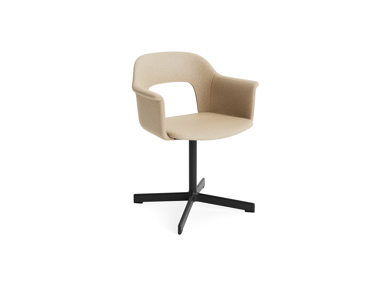 Layout Armchair 234 - Swivel Base by HAY - Black Aluminium Base / Hallingdal 220