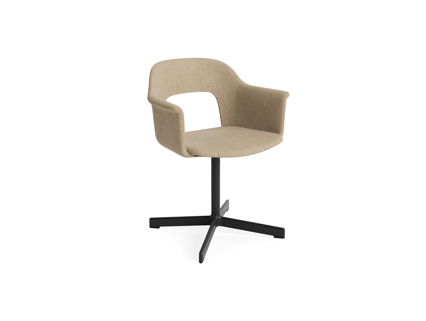Layout Armchair 234 - Swivel Base by HAY - Black Aluminium Base / Turf Sand