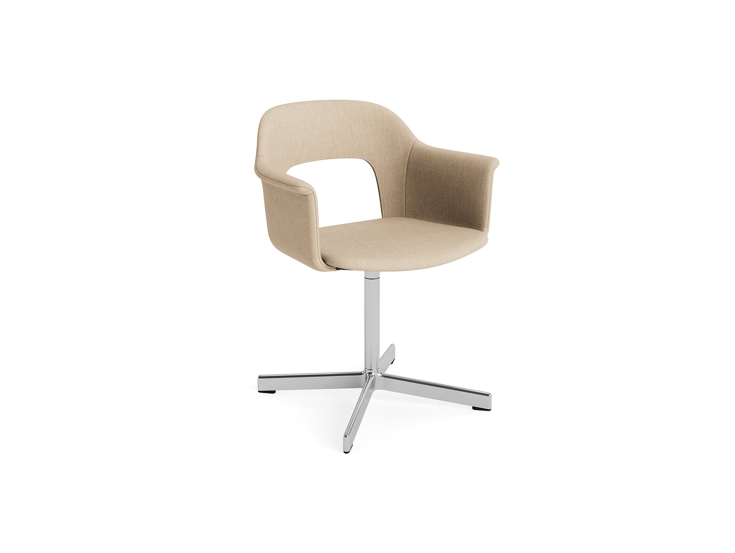Layout Armchair 234 - Swivel Base by HAY - Polished Aluminium Base / Metaphor 035
