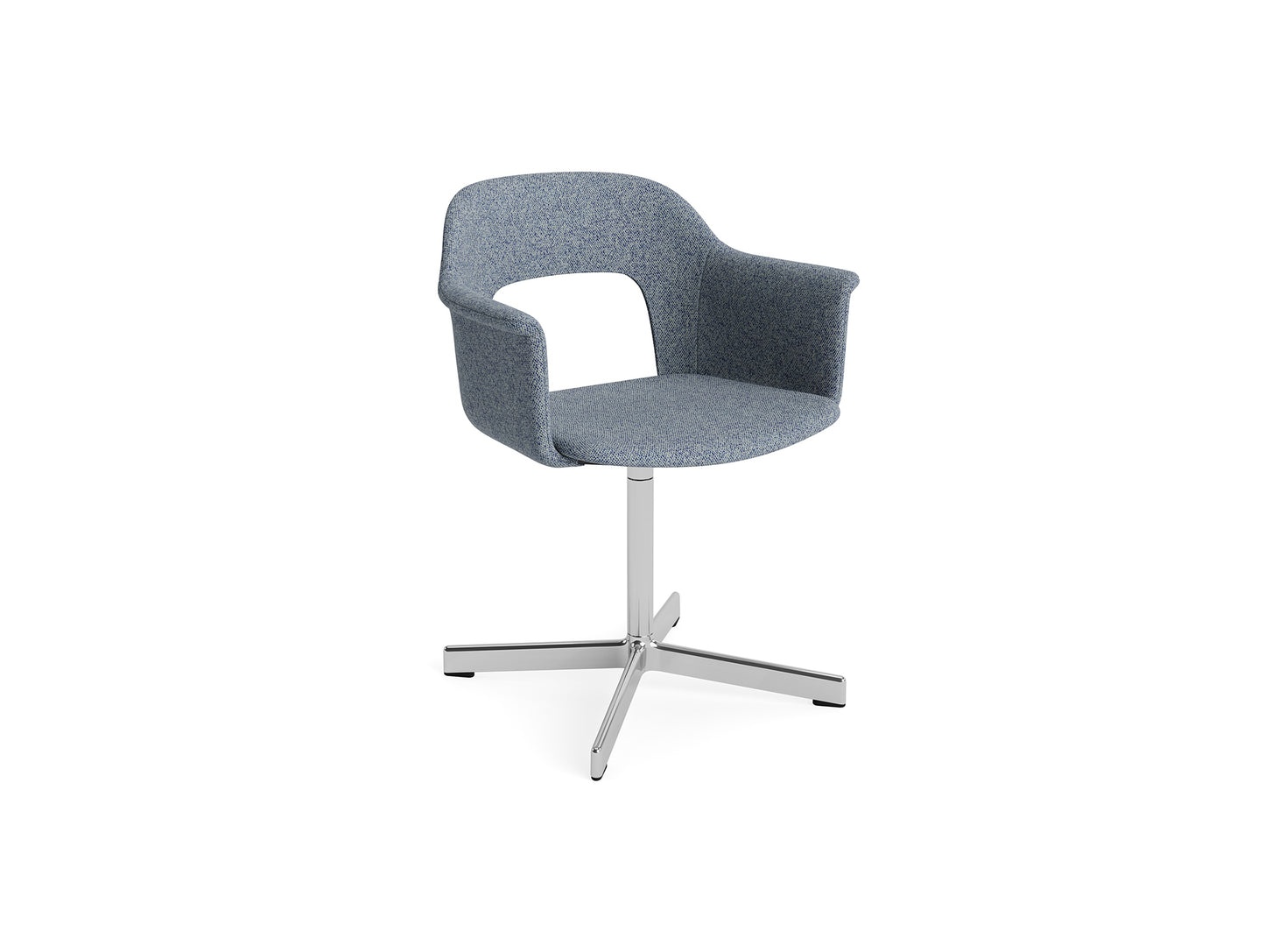 Layout Armchair 234 - Swivel Base by HAY - Polished Aluminium Base / Vanir 733
