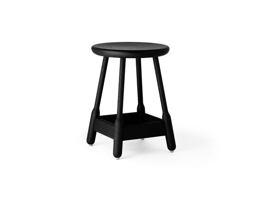 Albert Low Stool / Black Painted Oak / Ex-Display